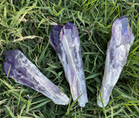 Natural Raw Elestial Amethyst Points